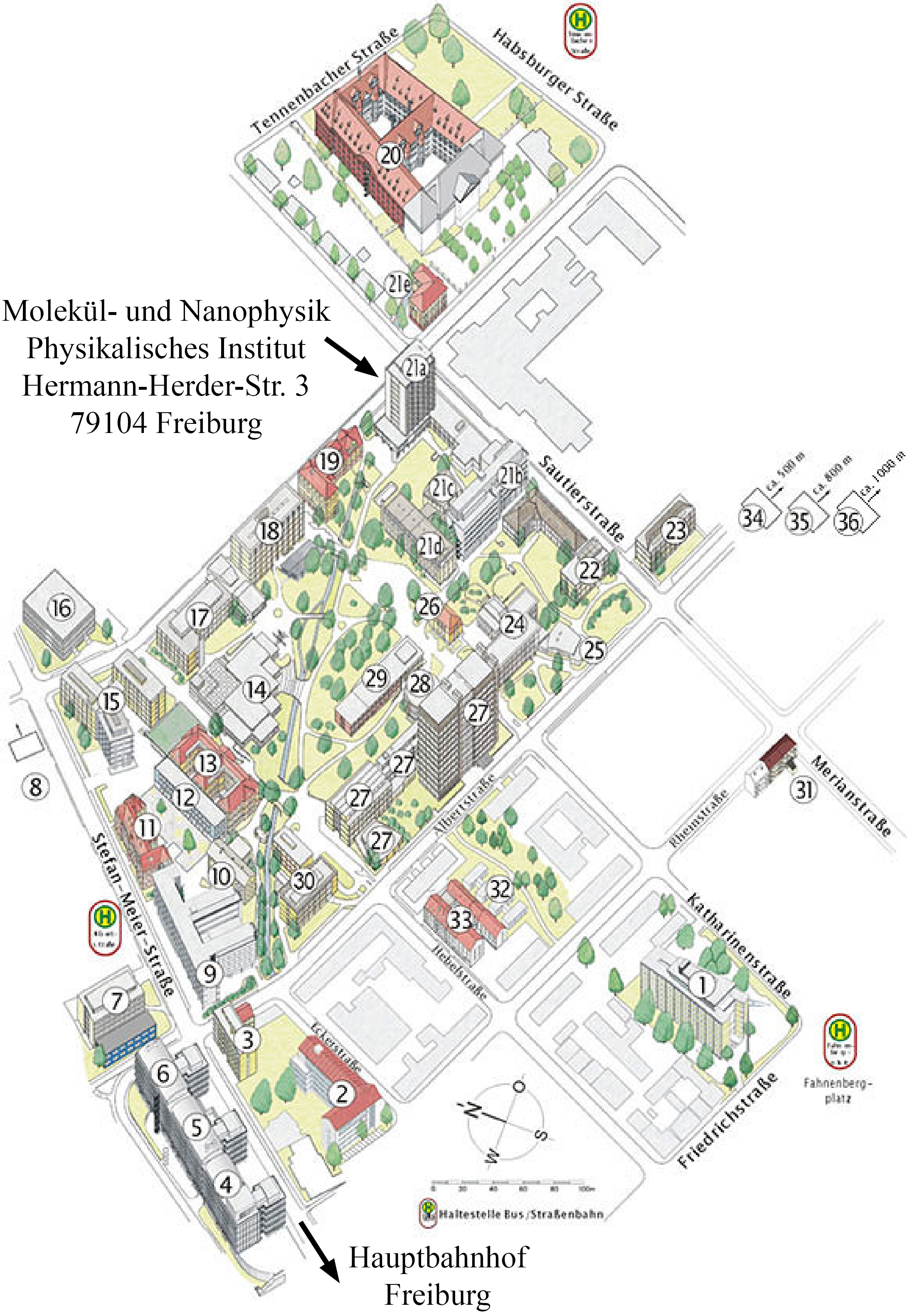 Map of instituts quarter